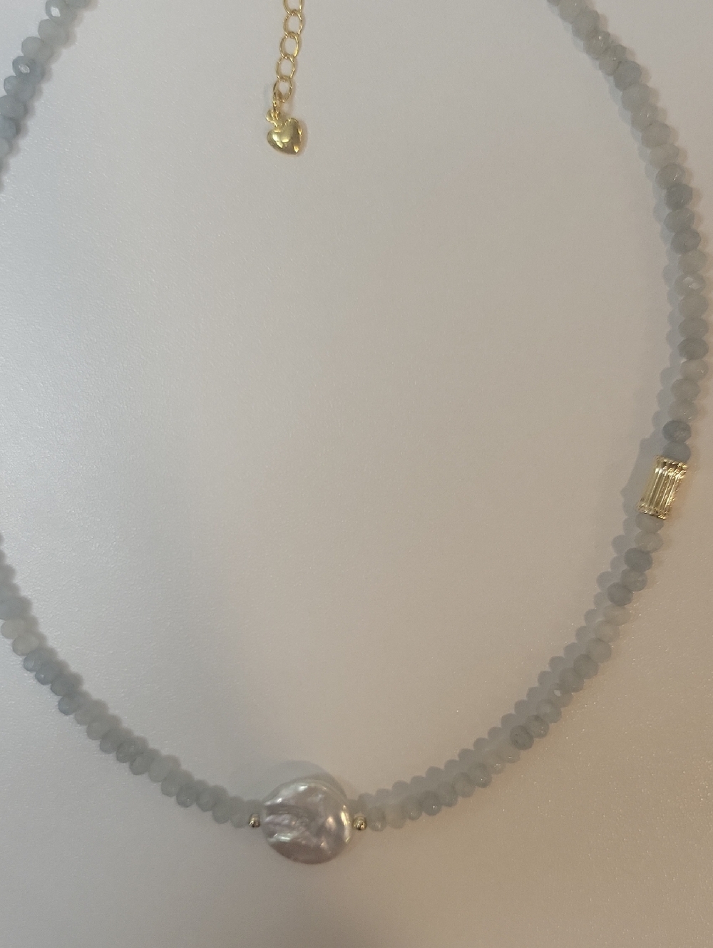 Aquamarine stone necklace